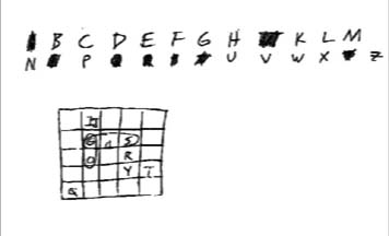 Snapshot from a word square game