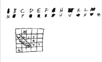 Snapshot from a word square game